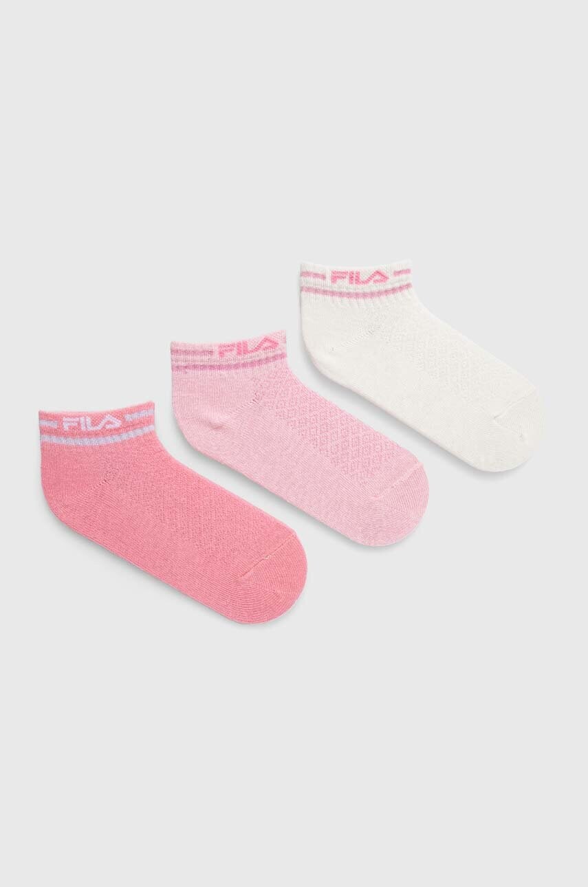 

Дитячі шкарпетки Fila 3-pack колір рожевий