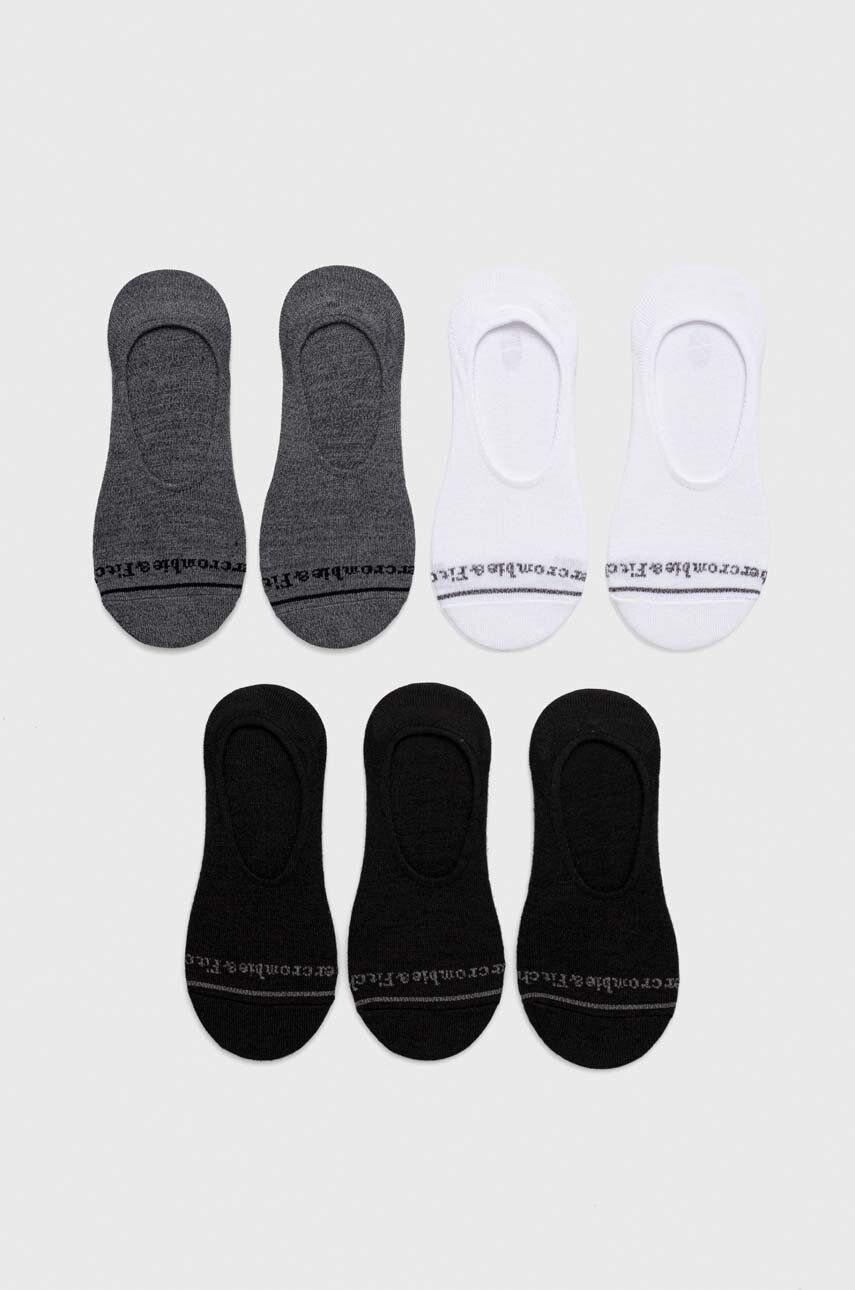 Ponožky Abercrombie & Fitch 7-pak pánske, šedá farba
