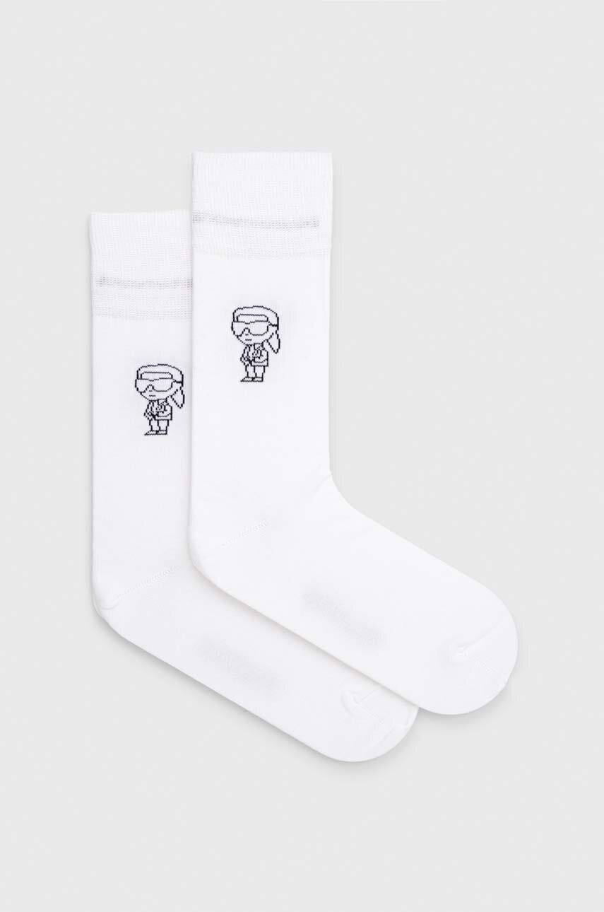 

Чорапи Karl Lagerfeld в бяло, Бял