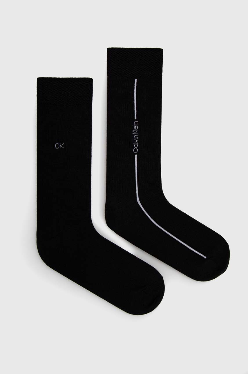 

Чорапи Calvin Klein (2 броя) в черно, Черен