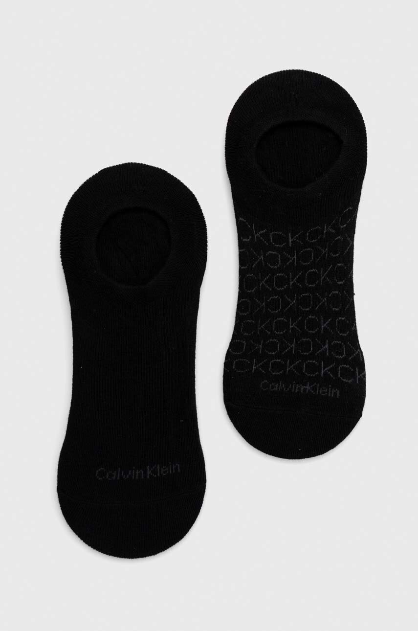 

Чорапи Calvin Klein (2 броя) в черно, Черен