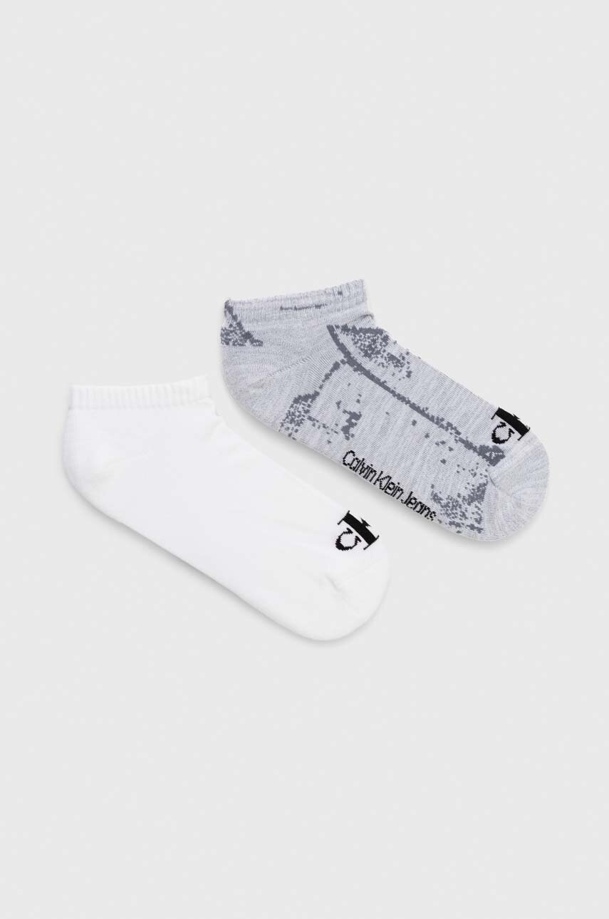 

Чорапи Calvin Klein (2 броя) в сиво, Сив