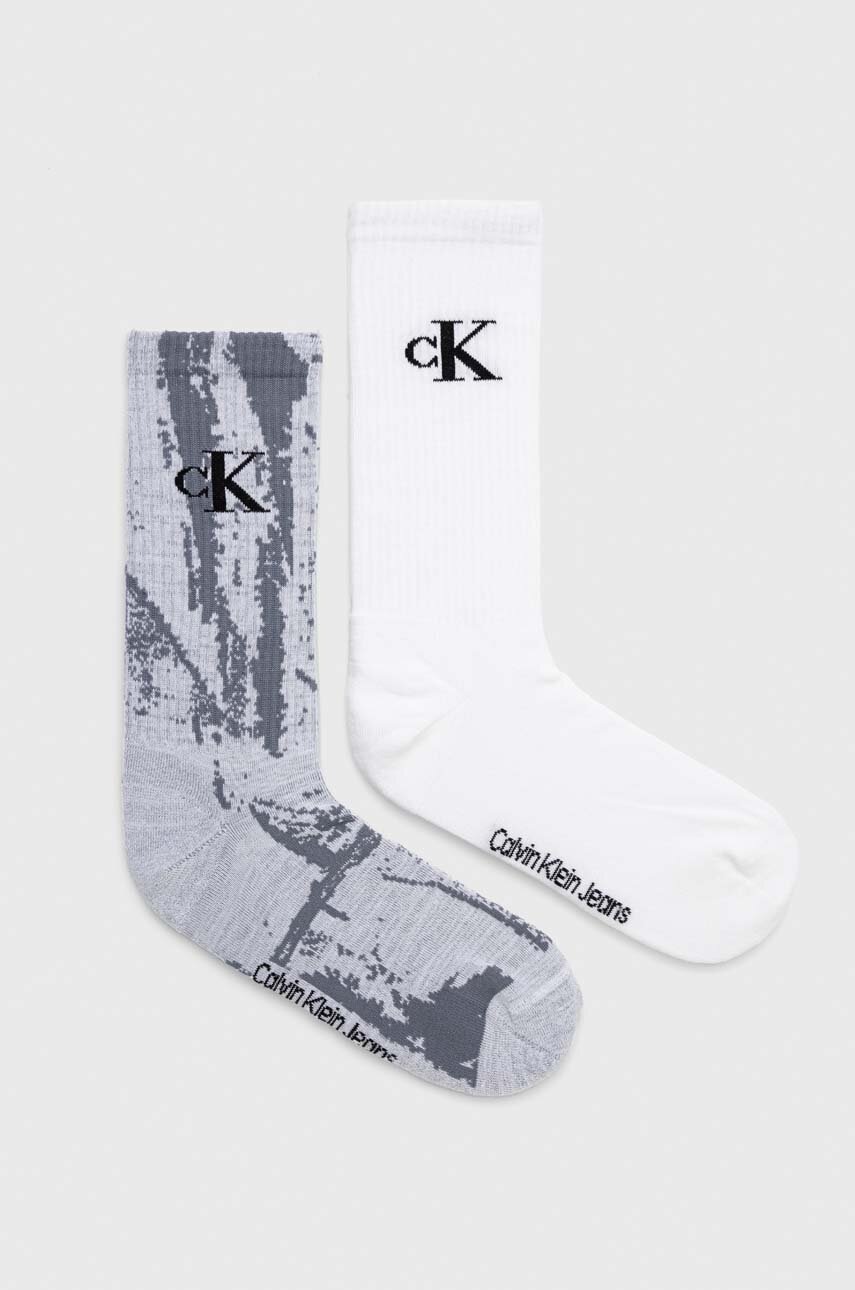 

Чорапи Calvin Klein (2 броя) в сиво, Сив