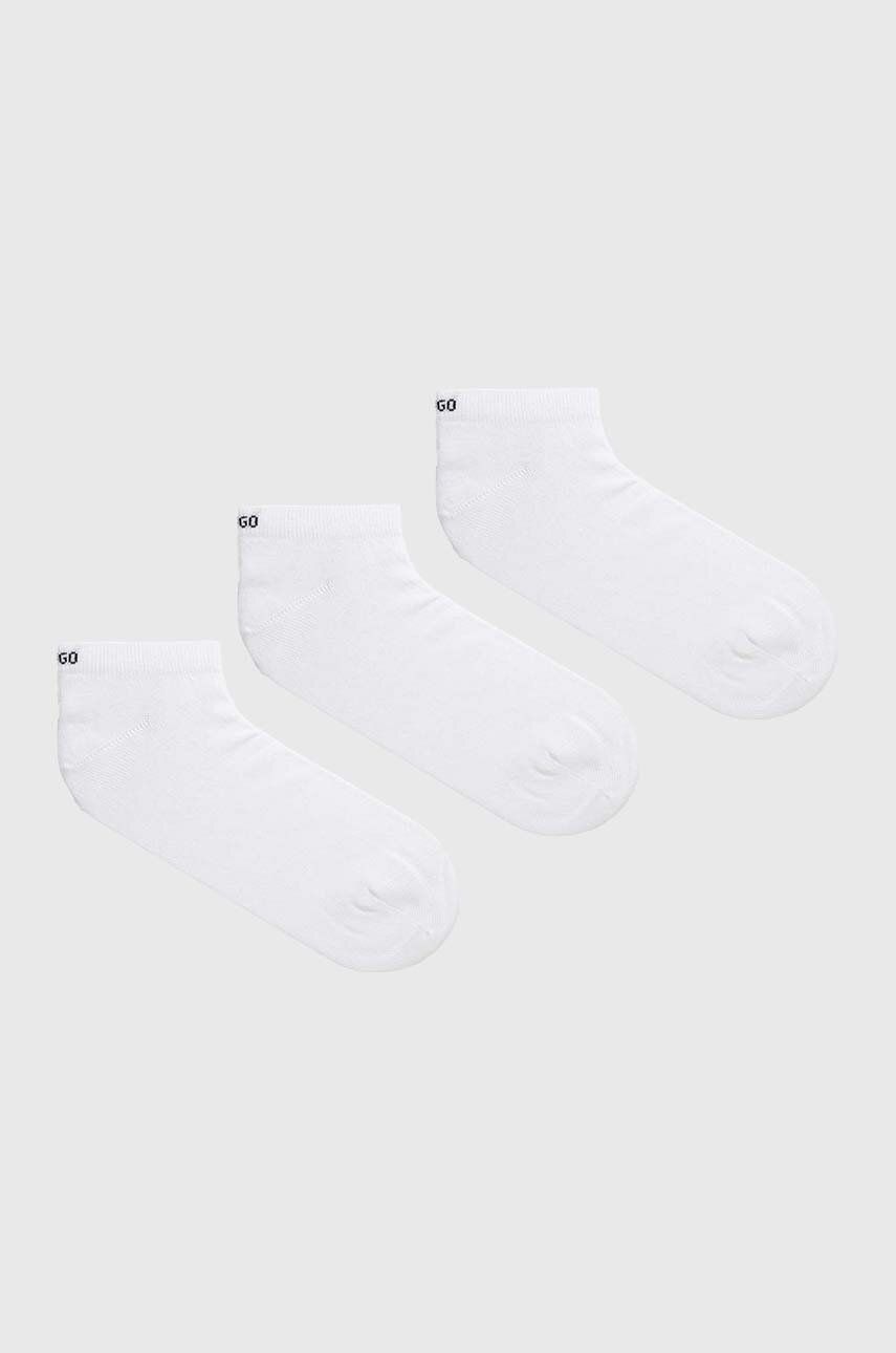 Levně Ponožky HUGO 6-pack pánské, bílá barva, 50480223