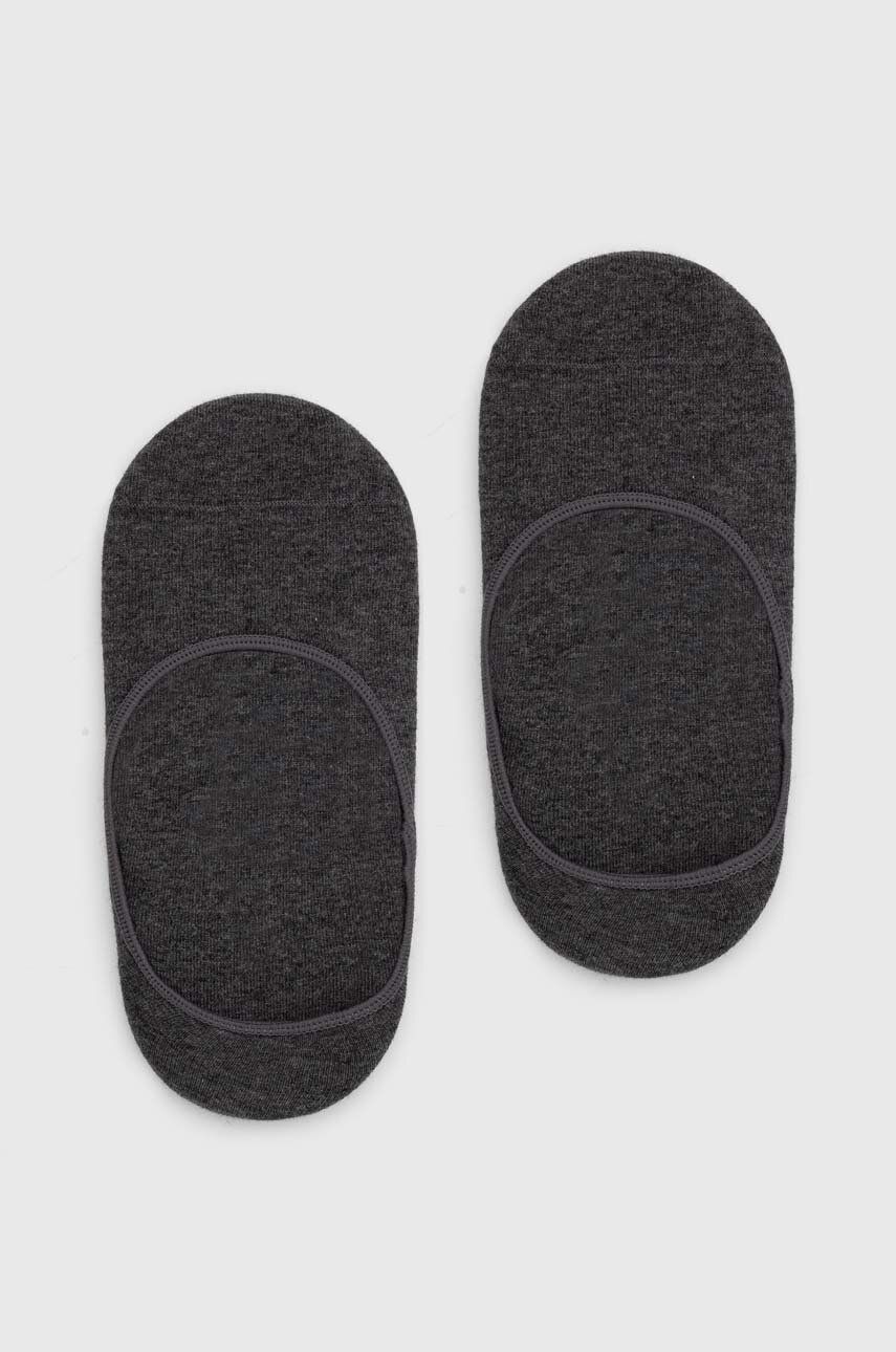 Ponožky HUGO 2-pack pánské, šedá barva - šedá