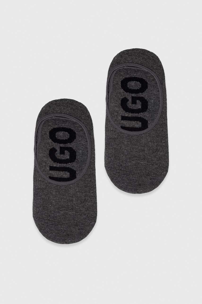 Levně Ponožky HUGO 2-pack pánské, šedá barva, 50491244