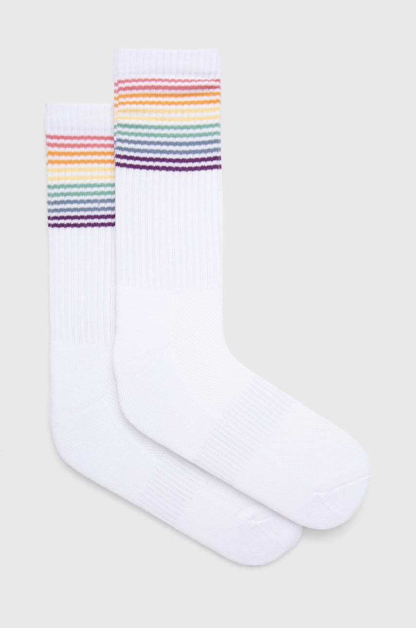 Ponožky Abercrombie & Fitch pánské, bílá barva - bílá -  93 % Polyester