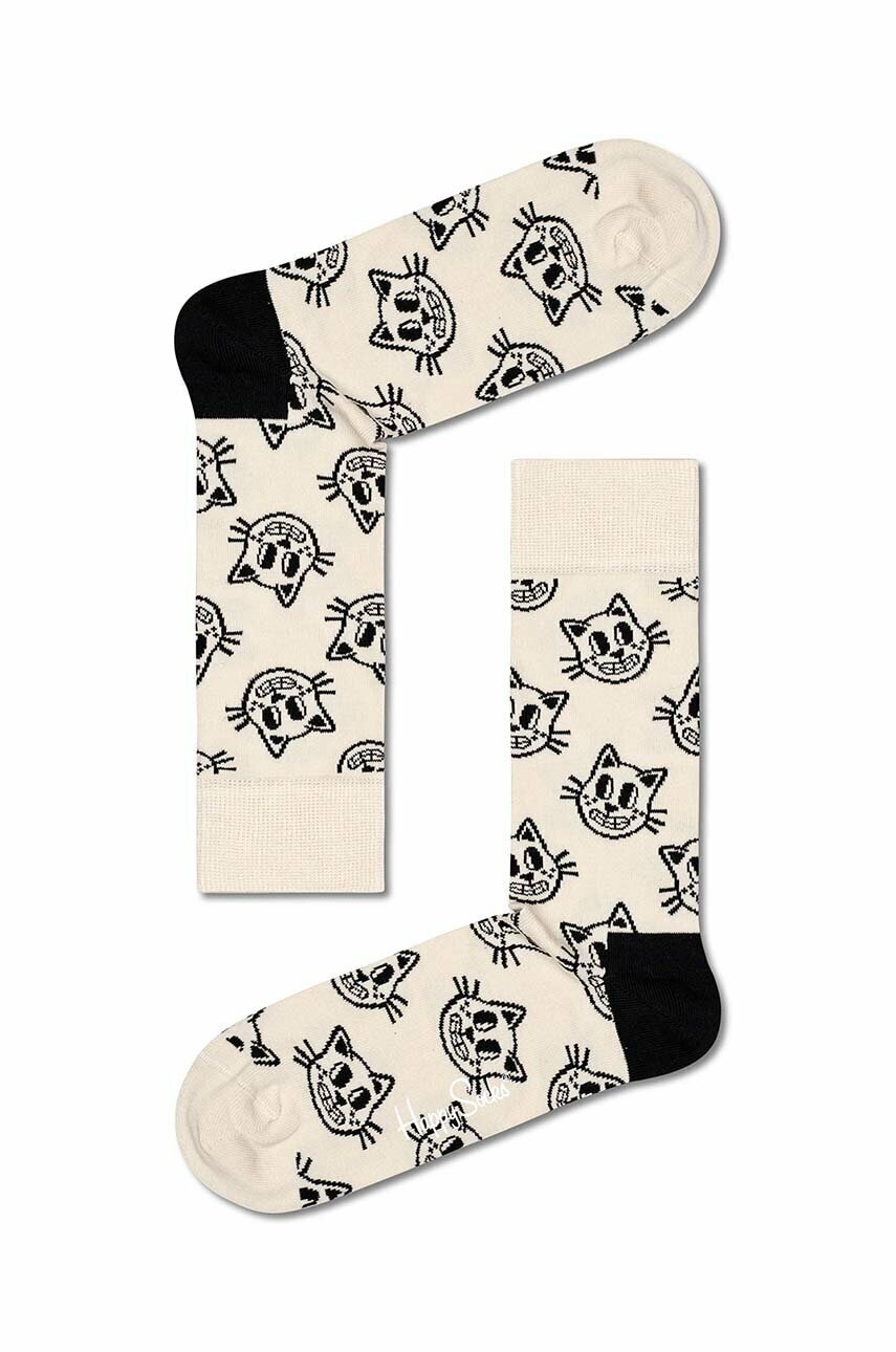 

Носки Happy Socks цвет бежевый