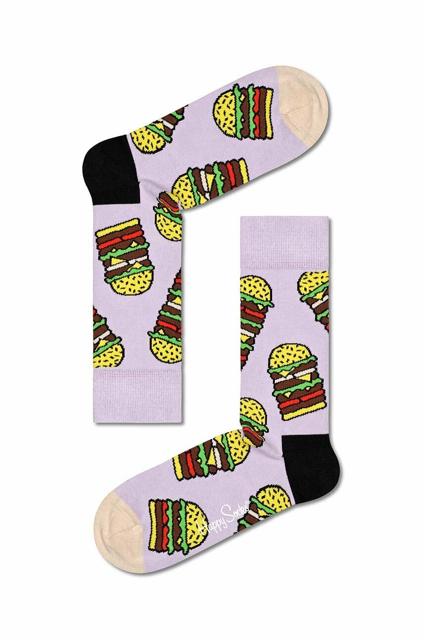 

Шкарпетки Happy Socks Burger колір фіолетовий