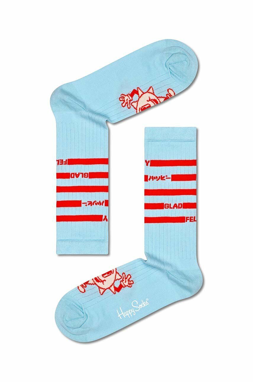 Ponožky Happy Socks Happy - modrá -  82 % Bavlna