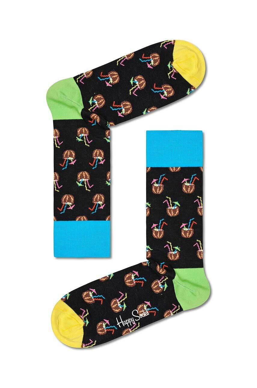 E-shop Ponožky Happy Socks Cocunut Cocktail černá barva