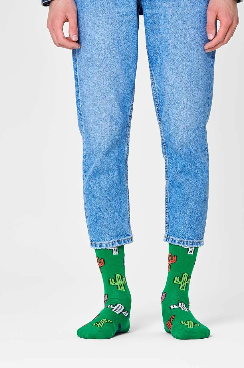 Happy Socks Sosete Cactus Culoarea Verde