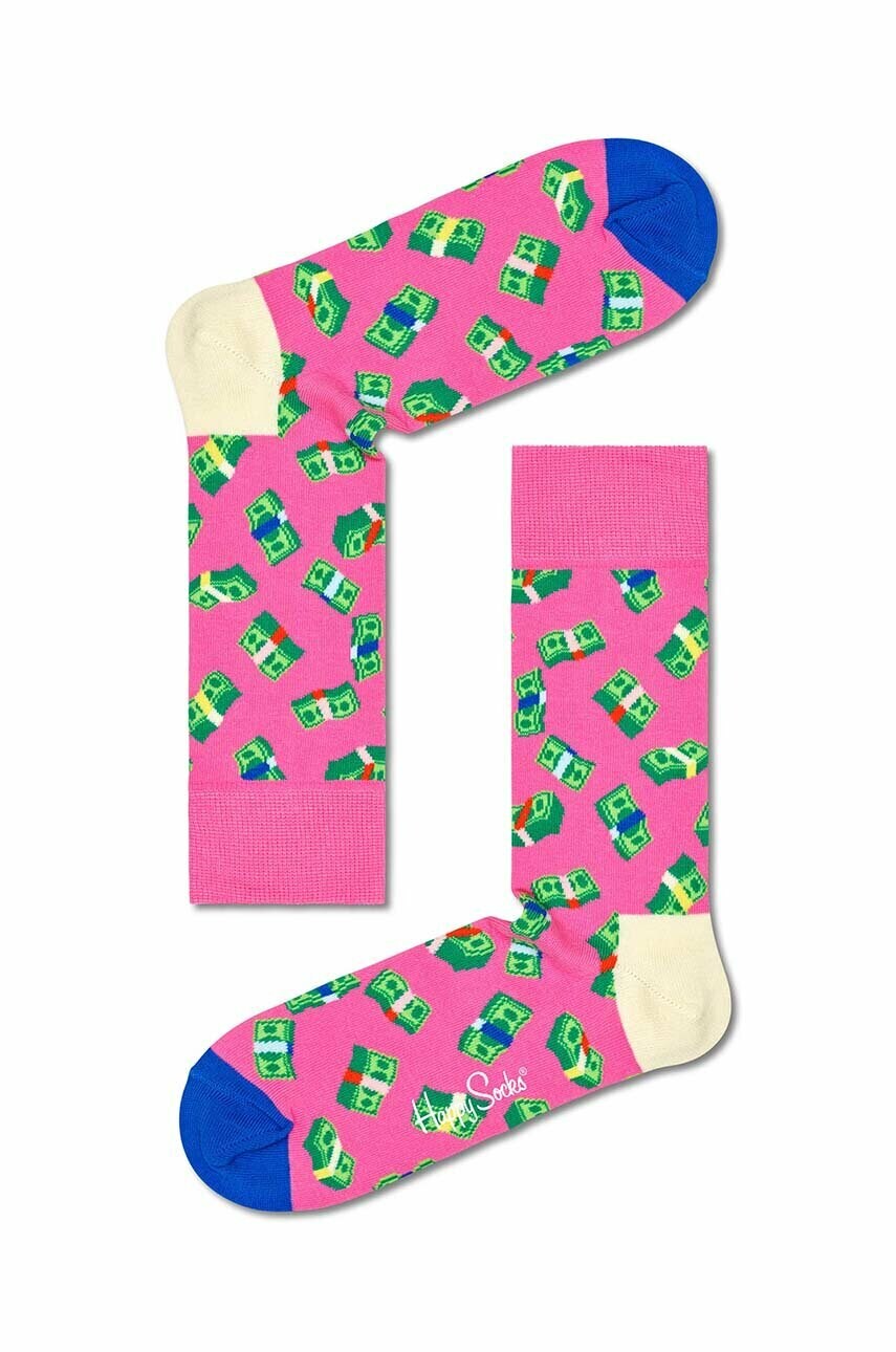 

Носки Happy Socks Money Money цвет розовый