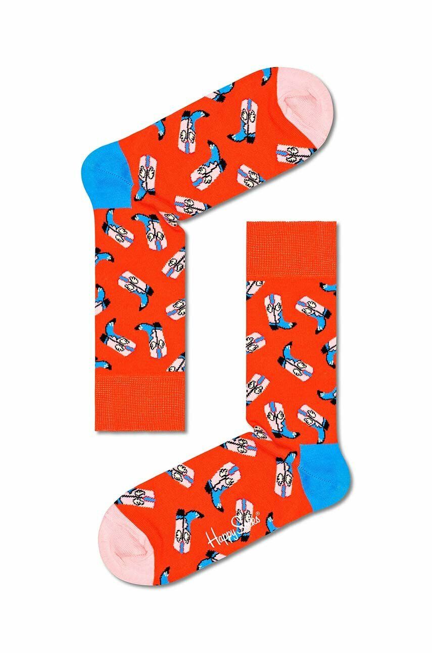E-shop Ponožky Happy Socks Cowboy Boots oranžová barva