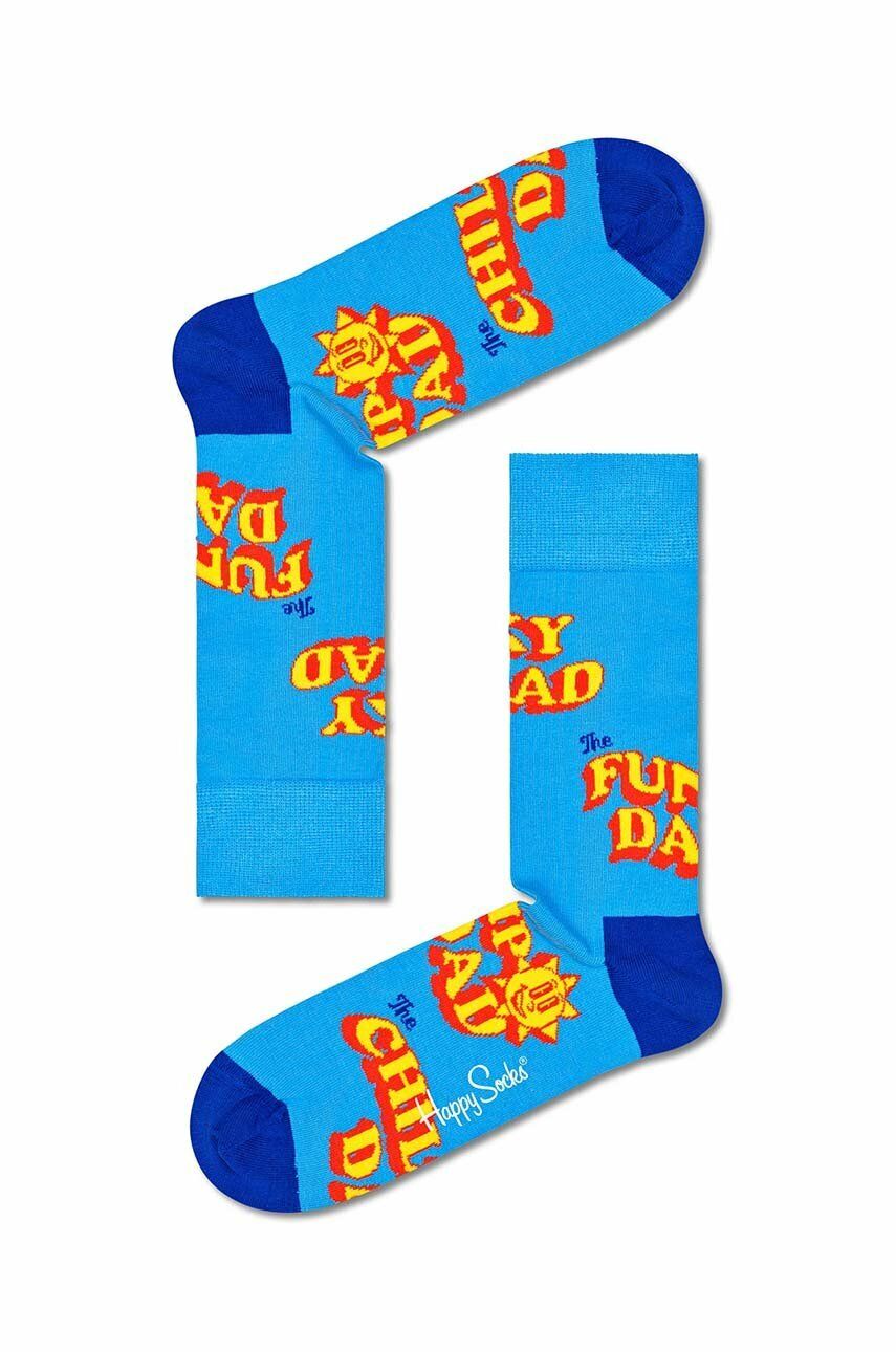 Happy Socks sosete Number One Dad culoarea turcoaz