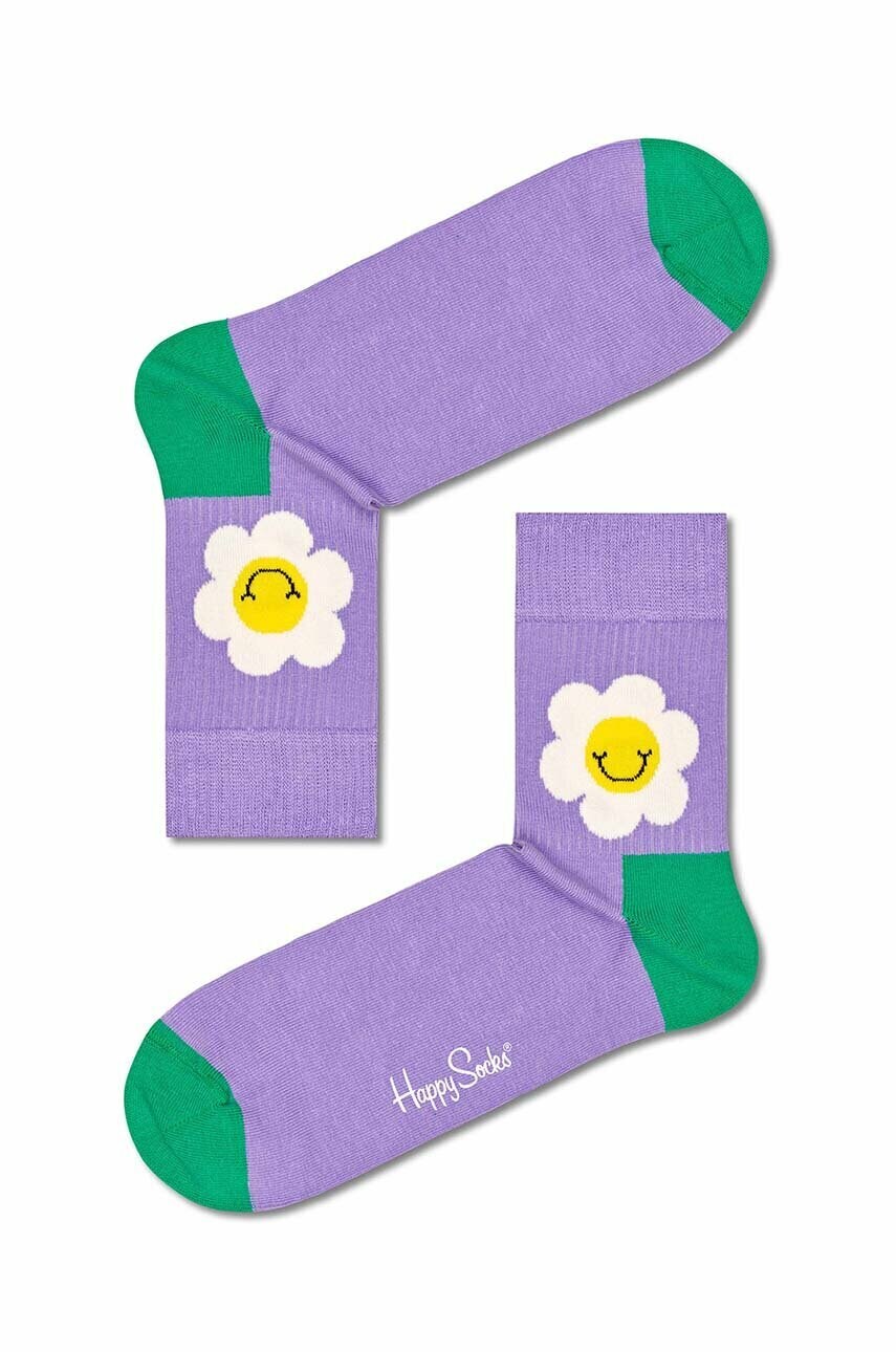 

Носки Happy Socks Light Purple Smiley Daisy 1/2 цвет фиолетовый