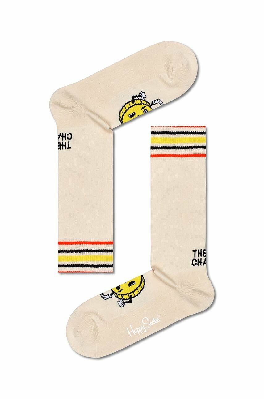 

Шкарпетки Happy Socks Beige Happy Coin колір бежевий