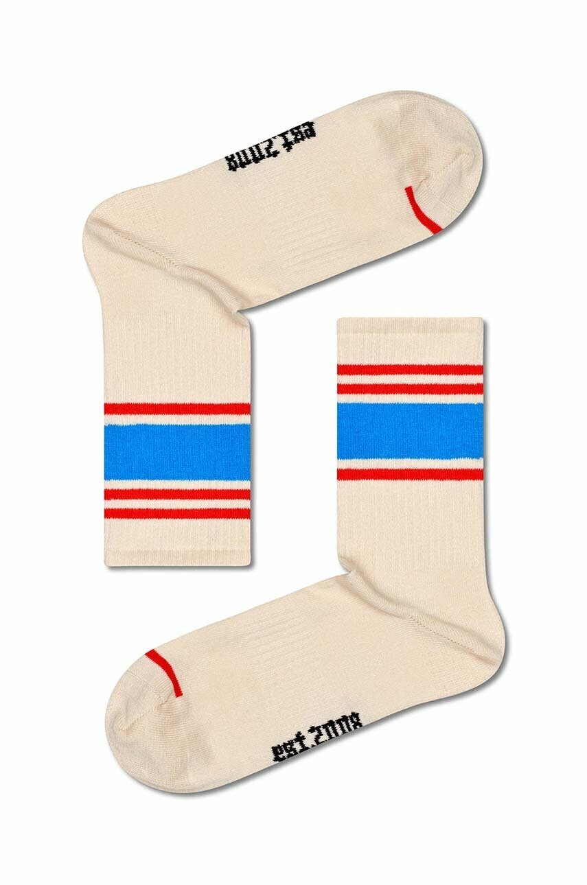 

Шкарпетки Happy Socks Blocked Stripe колір бежевий