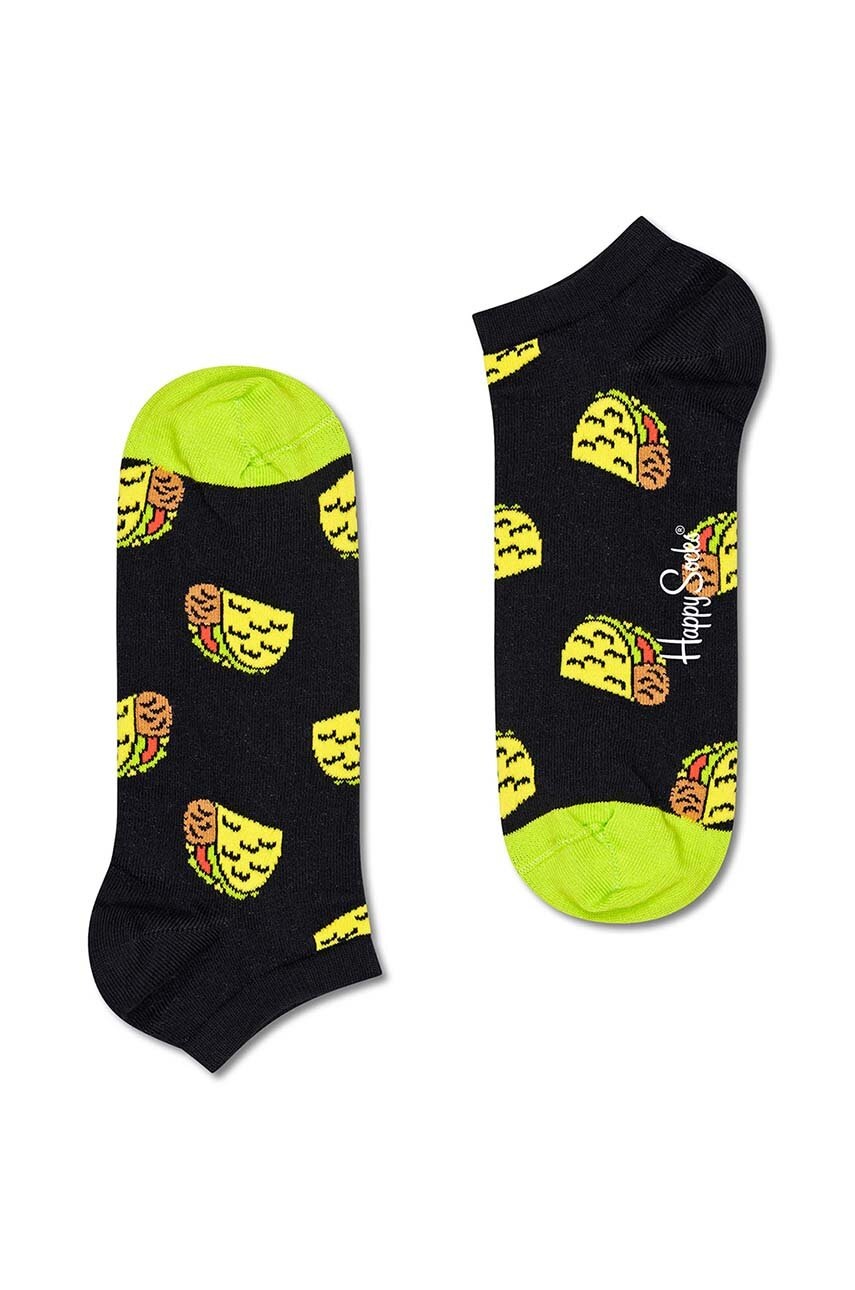 

Чорапи Happy Socks Taco Low Sock в черно, Черен