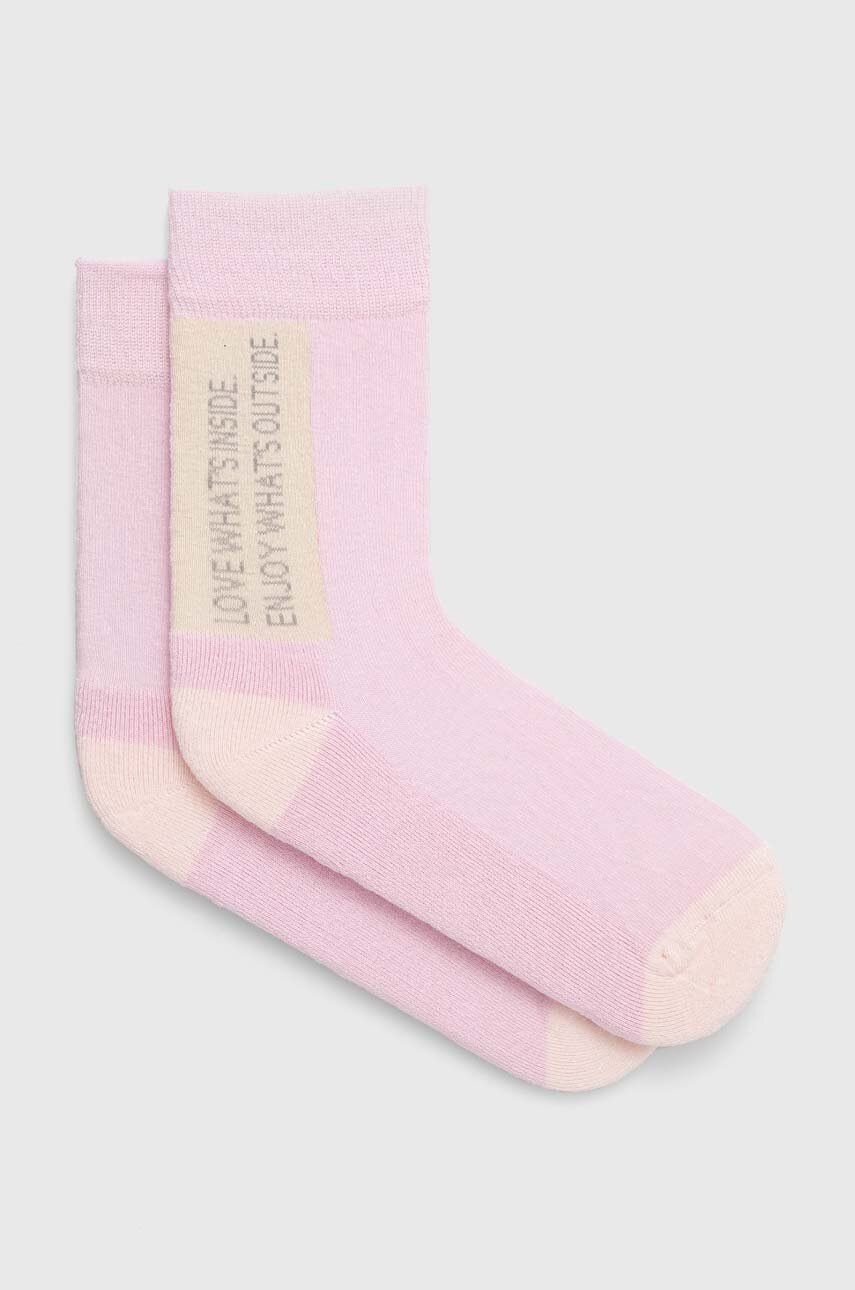 

Чорапи United Colors of Benetton в розово, Розов