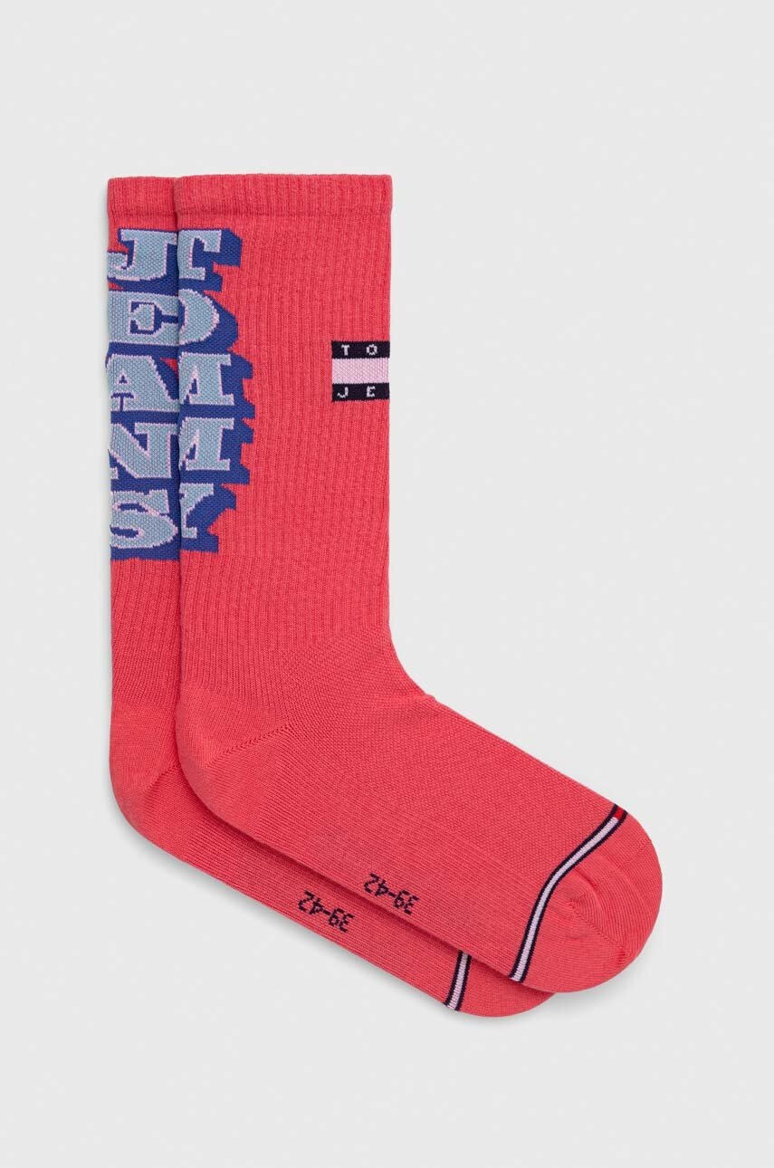 

Чорапи Tommy Jeans в розово, Розов