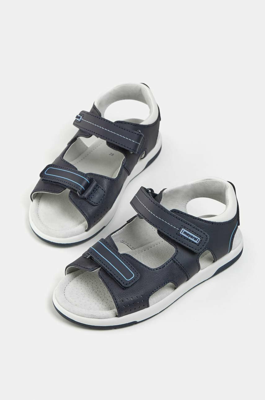Детские кожаные сандалии Mayoral цвет синий Детские кожаные сандалии Mayoral цвет синий