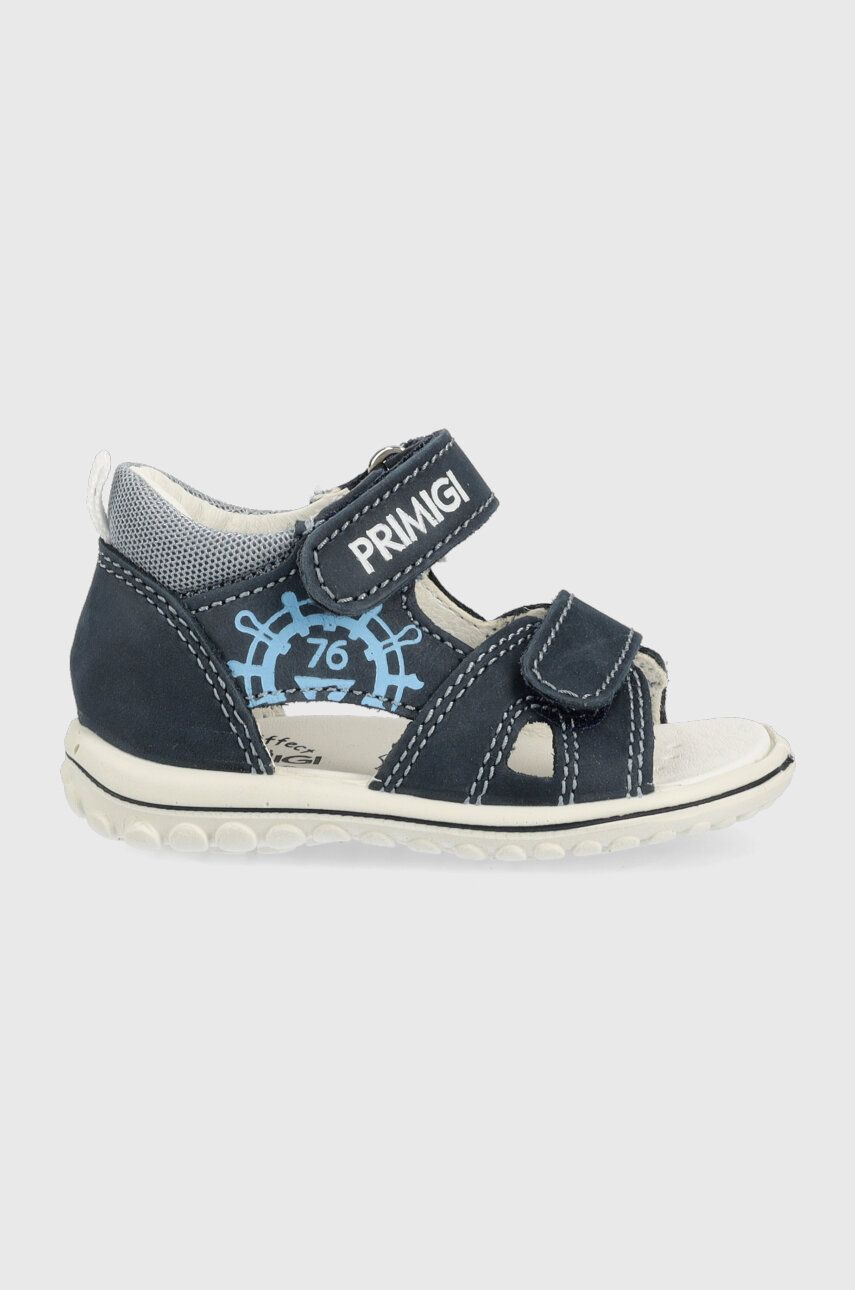 E-shop Dětské kožené sandály Primigi tmavomodrá barva