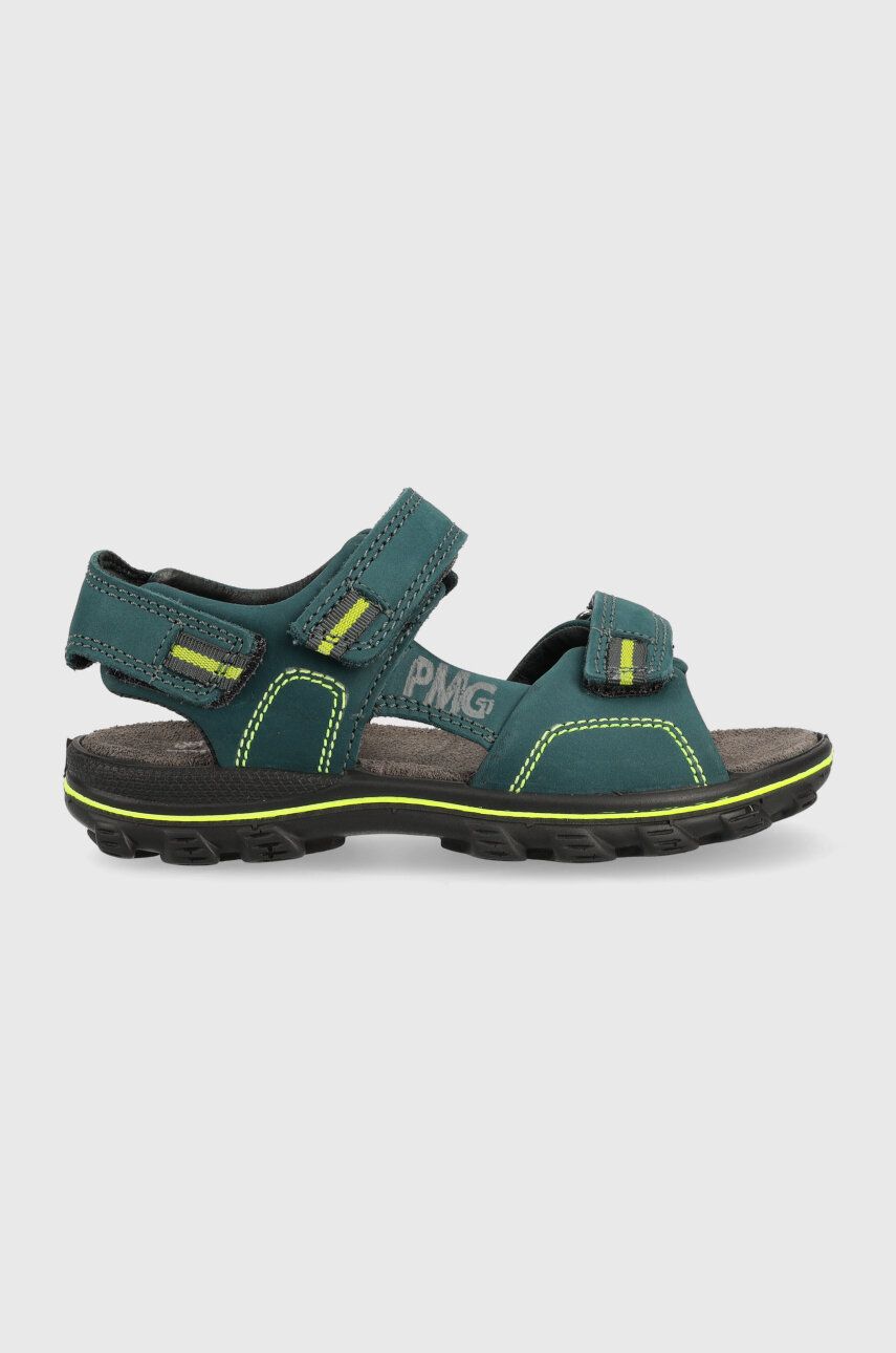 Levně Dětské sandály Primigi zelená barva