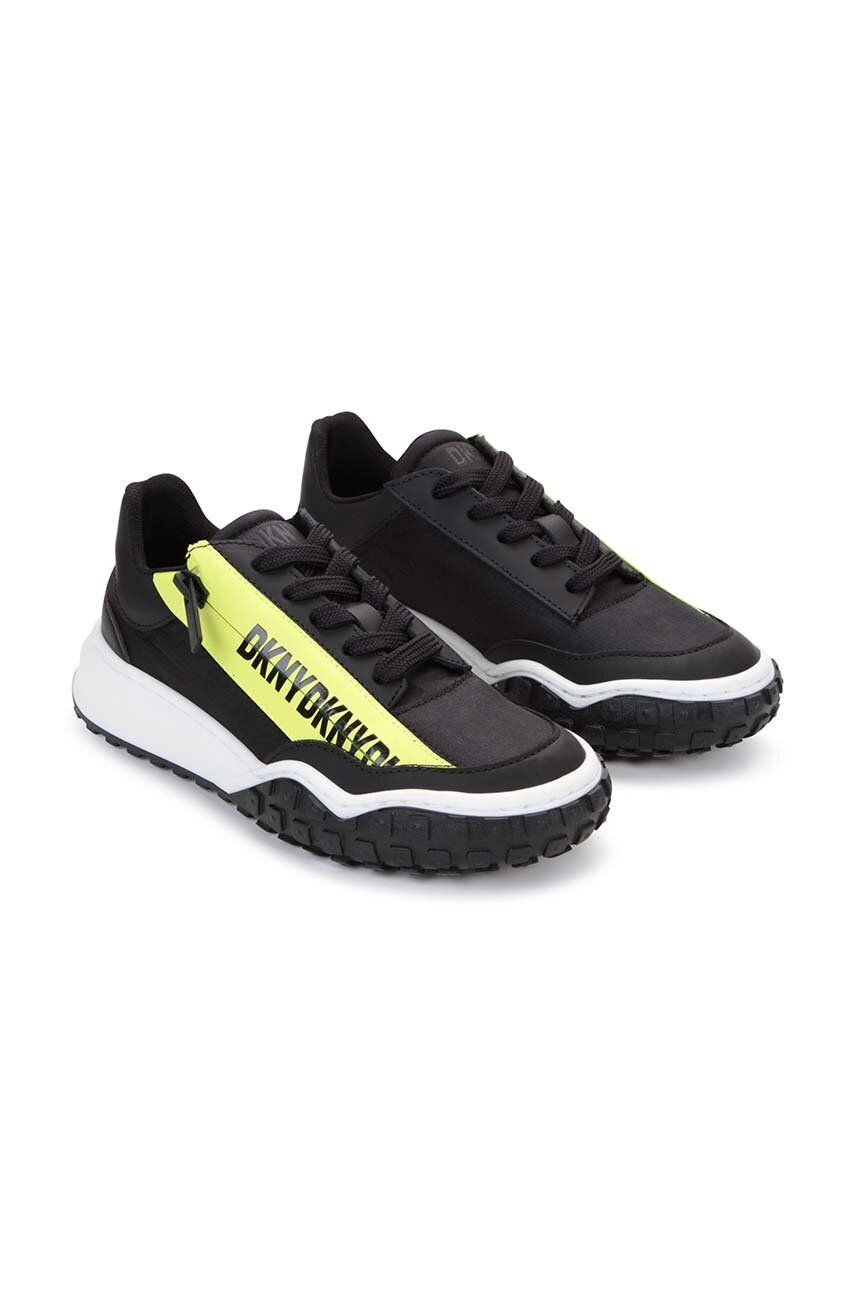 Dětské sneakers boty Dkny černá barva - černá -  Svršek: Umělá hmota