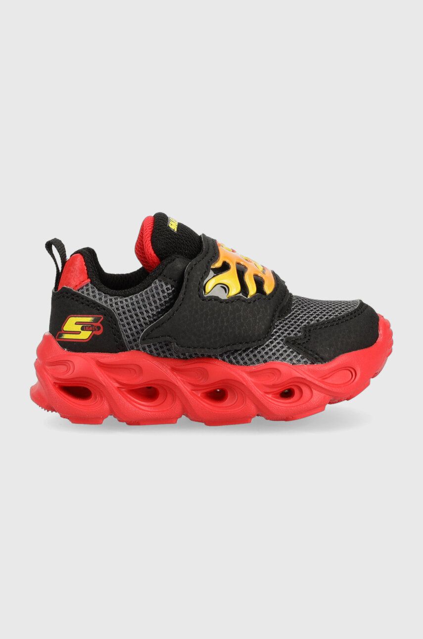 Dětské sneakers boty Skechers černá barva - černá -  Svršek: Umělá hmota