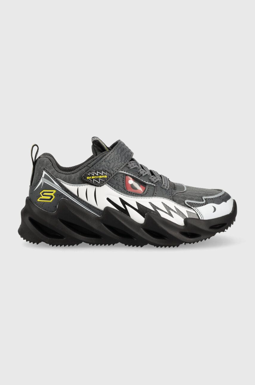 Dětské sneakers boty Skechers šedá barva - šedá -  Svršek: Umělá hmota
