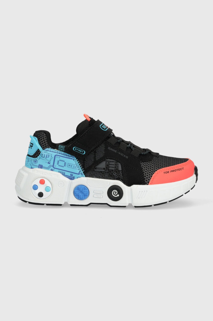 

Детски маратонки Skechers в черно, Черен