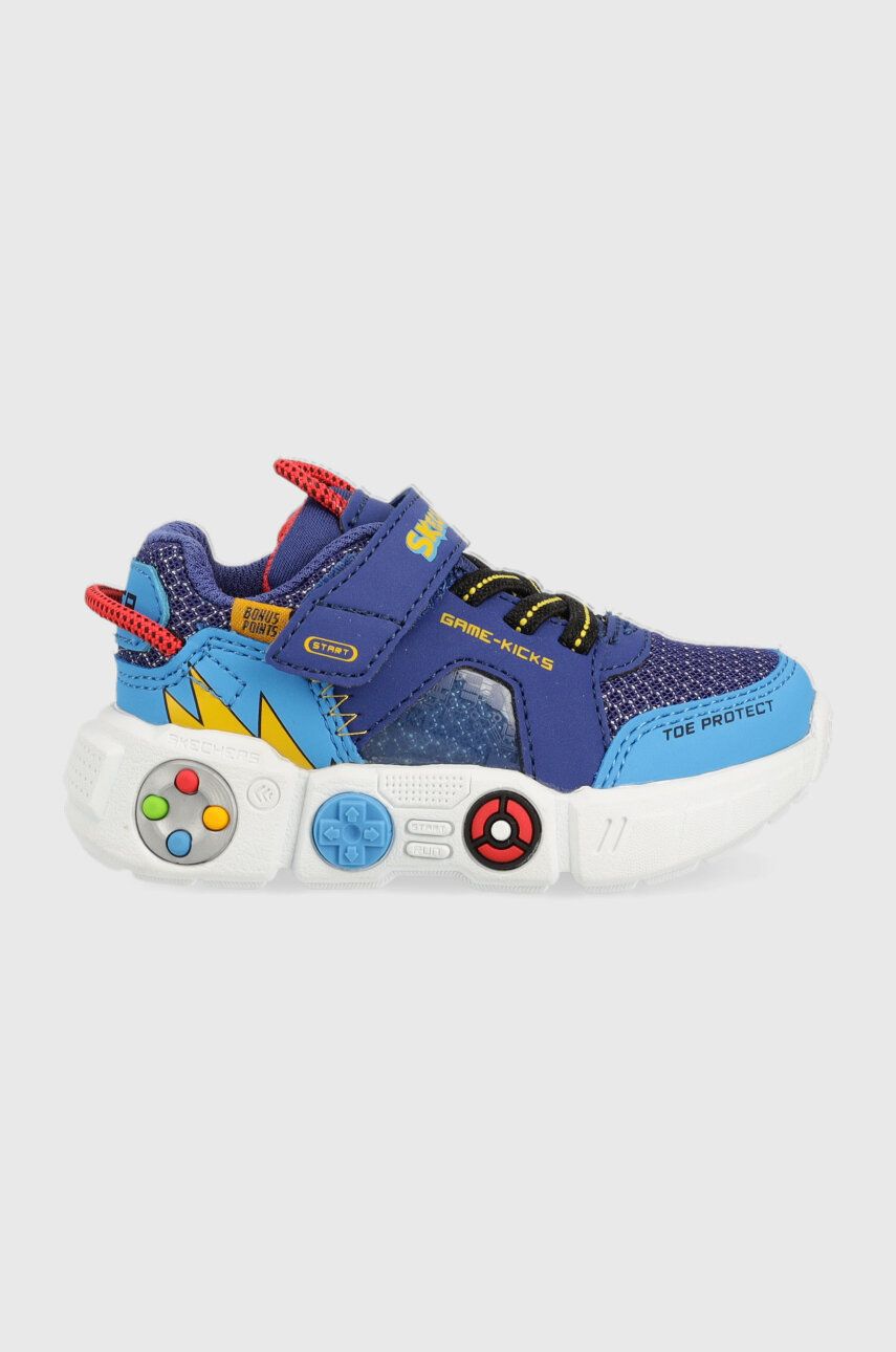 Dětské sneakers boty Skechers - modrá -  Svršek: Umělá hmota