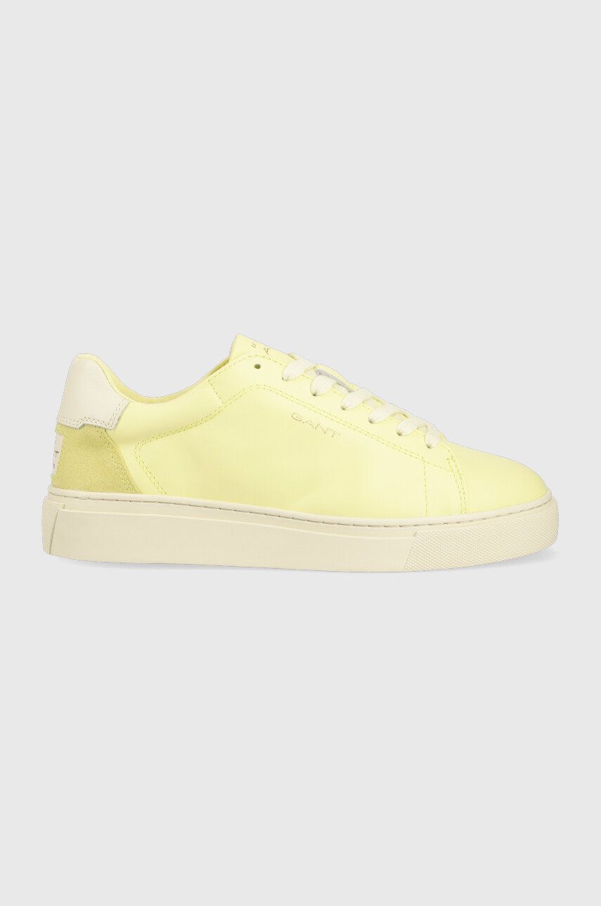 Kožené sneakers boty Gant Julice žlutá barva - žlutá -  Svršek: Přírodní kůže Vnitřek: Umě