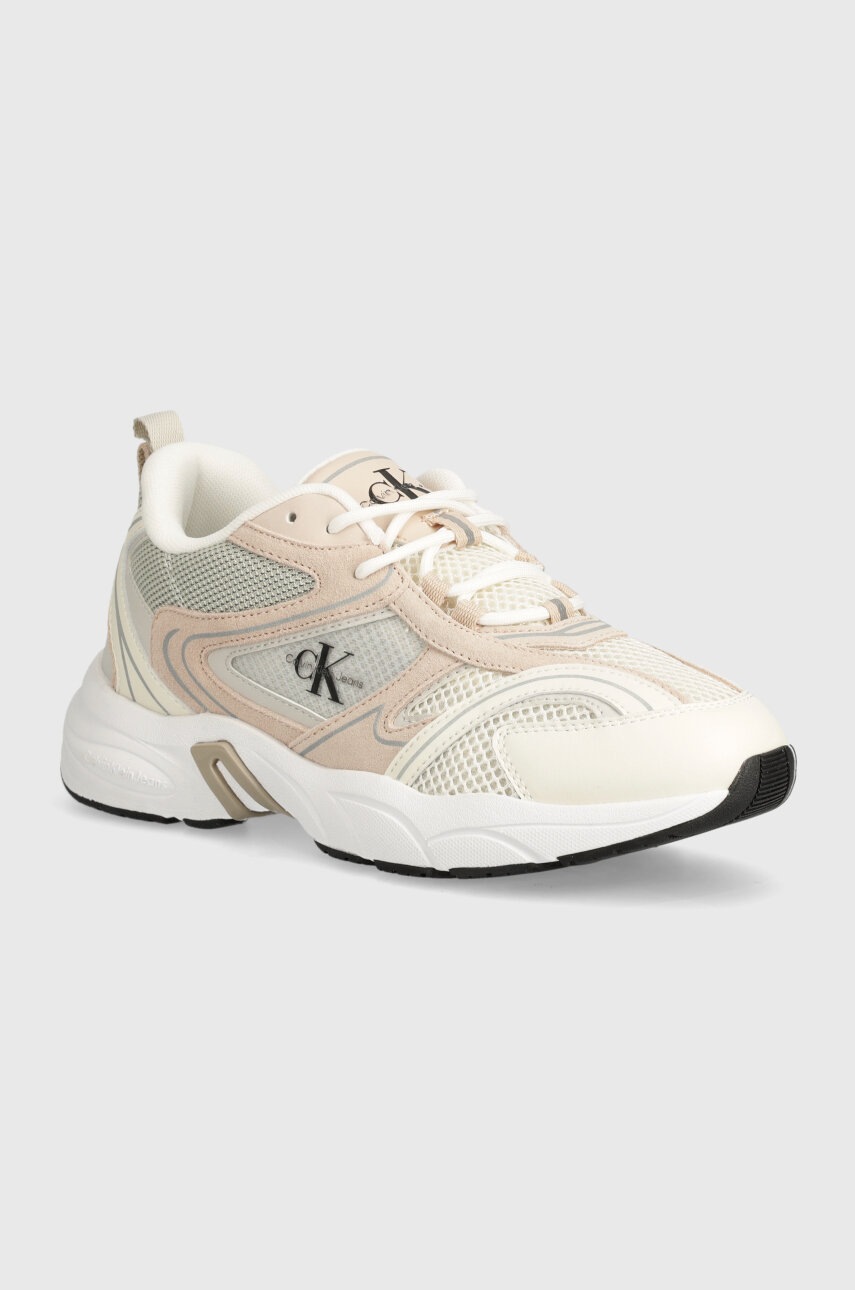 

Маратонки Calvin Klein Jeans YW0YW00891 RETRO TENNIS SU-MESH W в бяло YW0YW00891, Бежов