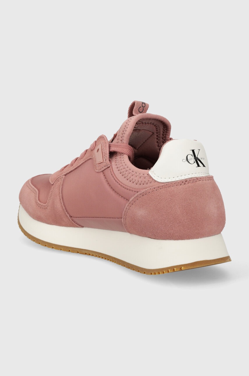 Αθλητικά Calvin Klein Jeans YW0YW00840 RUNNER SOCK LACEUP NY-LTH W χρώμα: ροζ, YW0YW00840 φωτογραφία