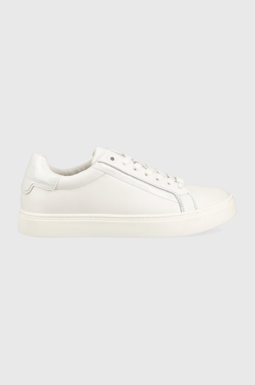 

Кожени маратонки Calvin Klein HW0HW01353 LOGO CUPSOLE LACE UP в бяло, Бял