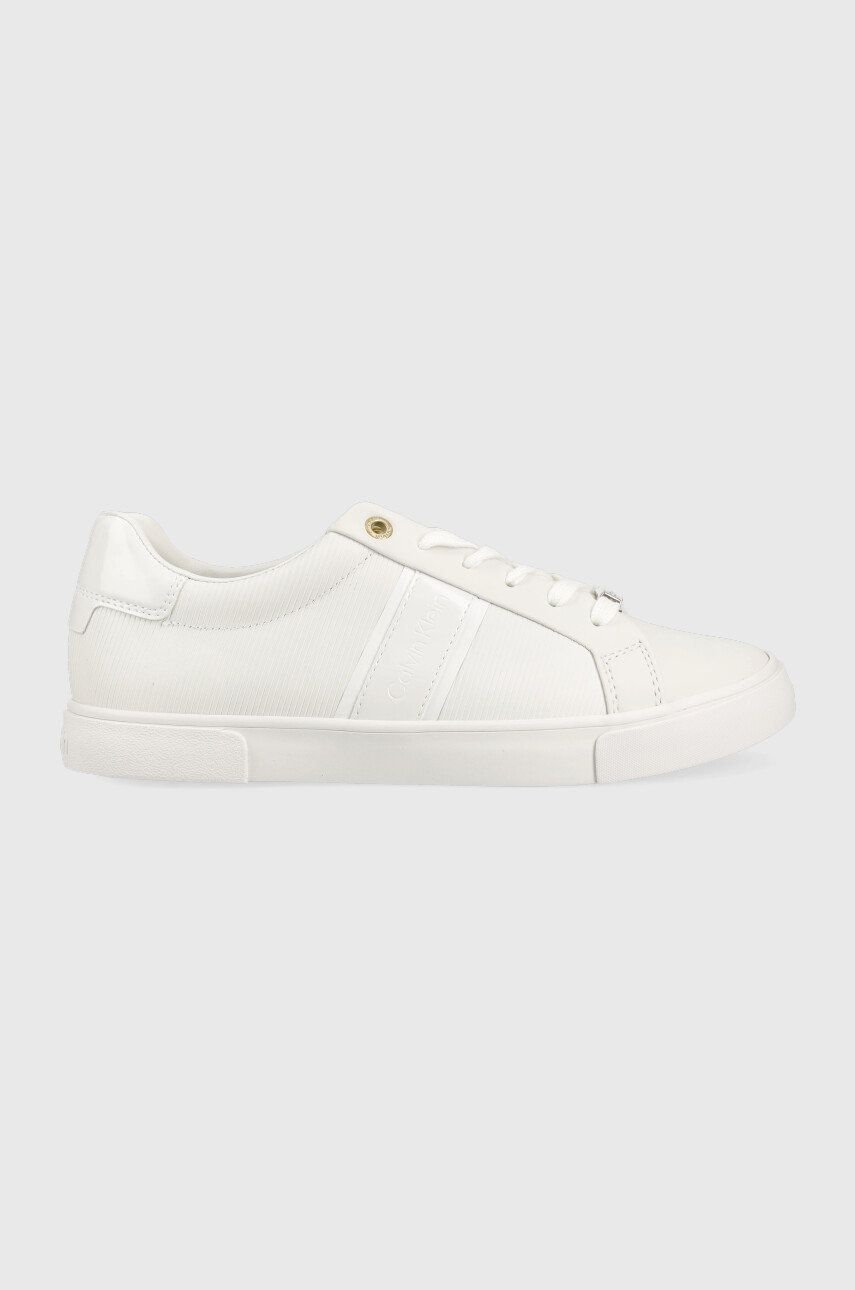 Levně Sneakers boty Calvin Klein LOW PROFILE VULC LACE UP bílá barva