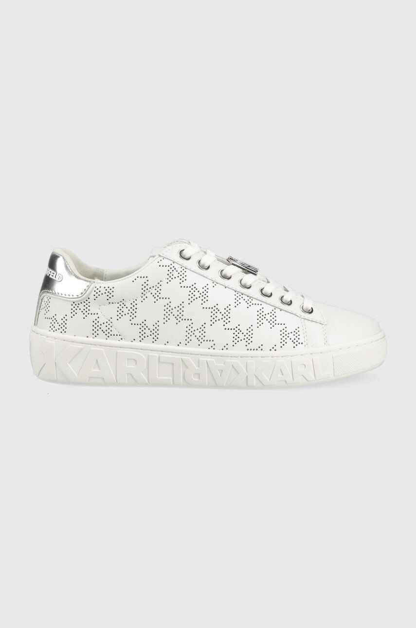 Karl Lagerfeld sneakers din piele KUPSOLE III culoarea alb KL61013