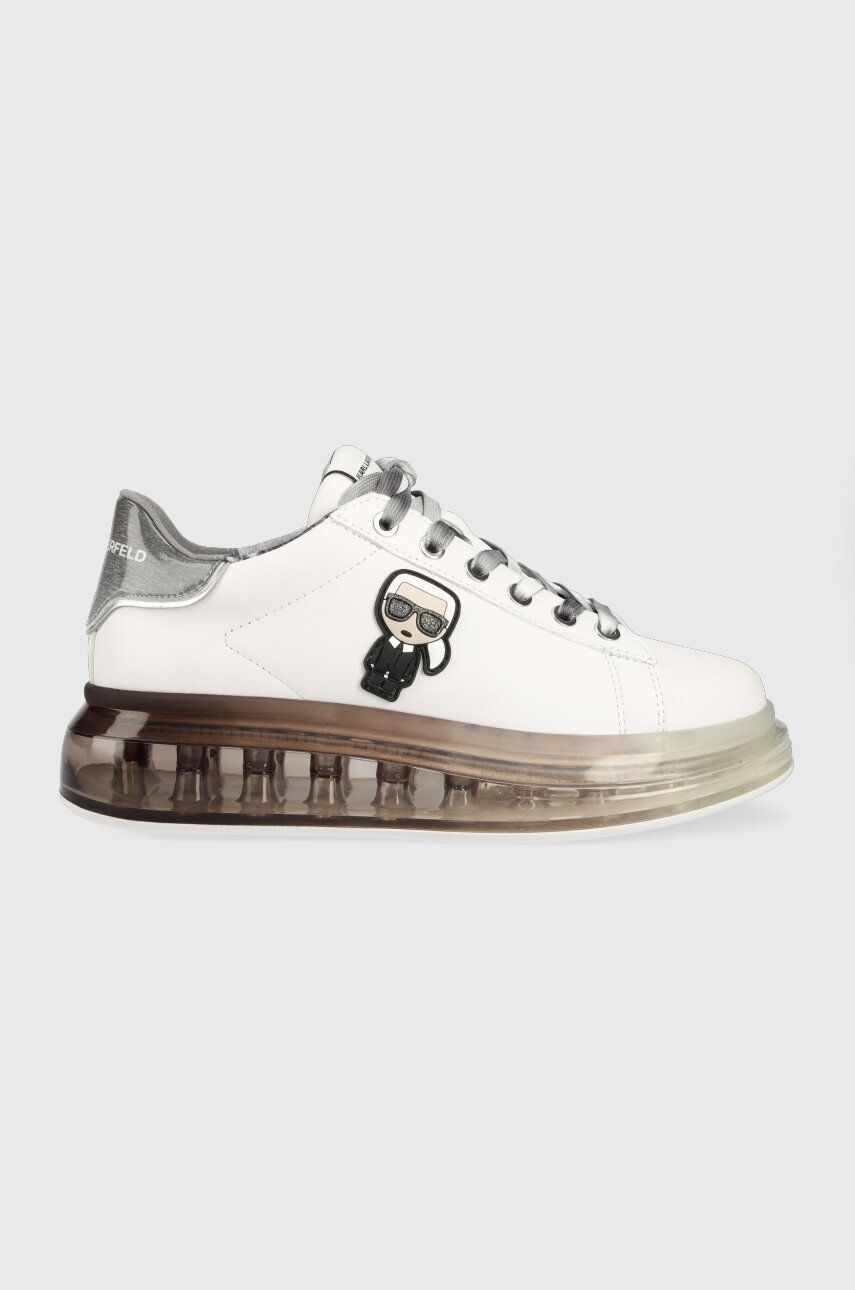 Karl Lagerfeld sneakers din piele KL62631D KAPRI KUSHION culoarea alb