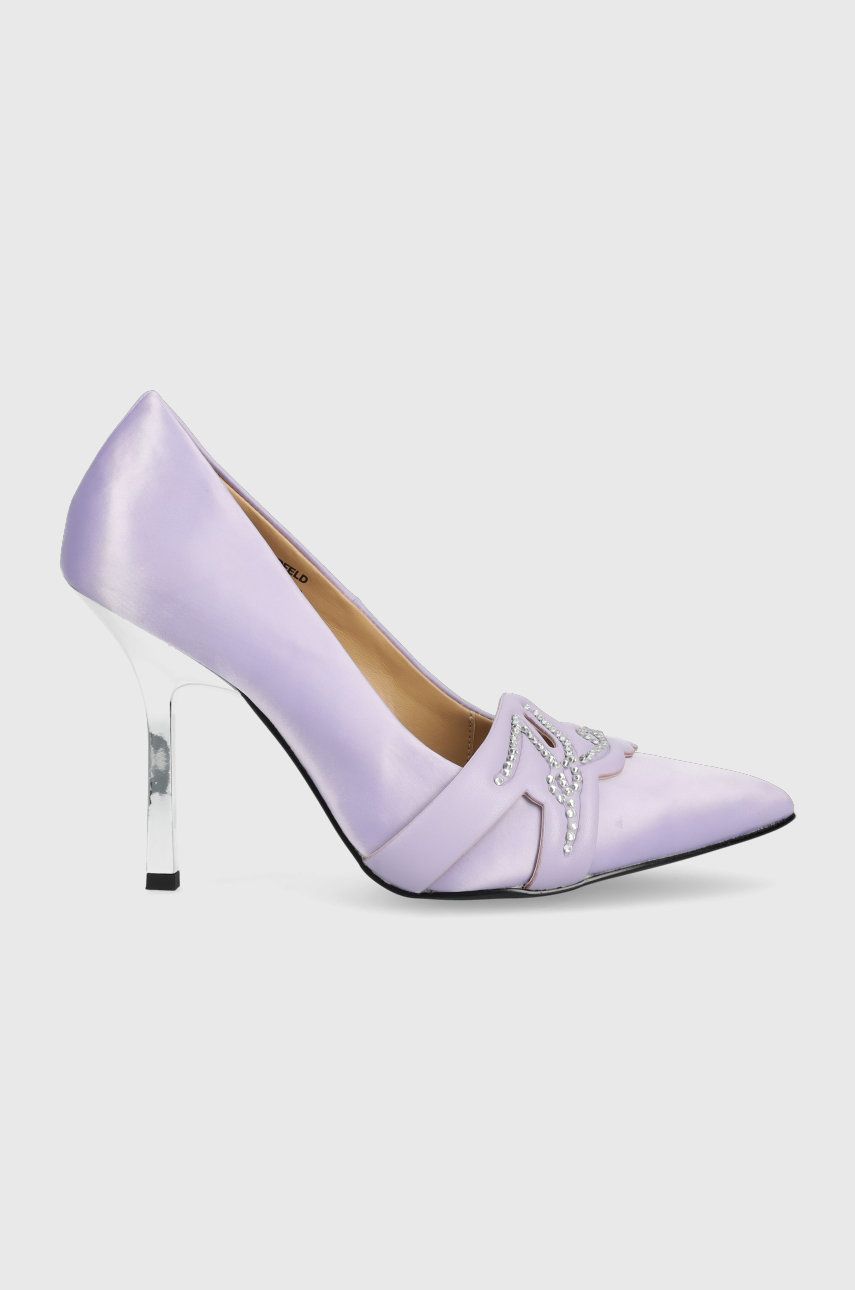 Karl Lagerfeld pantofi cu toc SARABANDE culoarea violet KL30919T