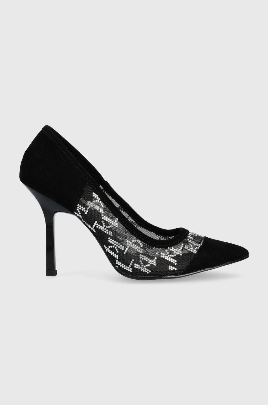 Karl Lagerfeld pantofi cu toc SARABANDE culoarea negru KL30914D