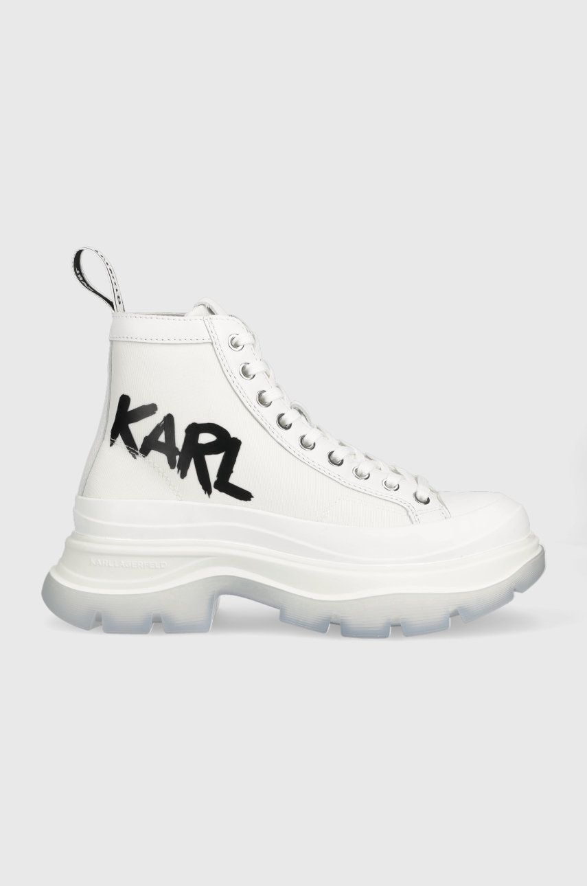 Karl Lagerfeld tenisi KL42949 LUNA culoarea alb alb