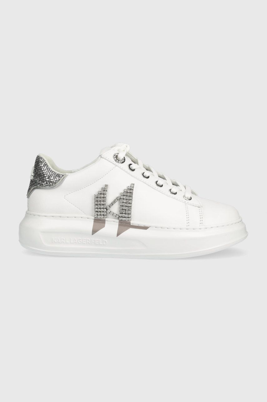 Karl Lagerfeld sneakers din piele KL62516D KAPRI culoarea alb
