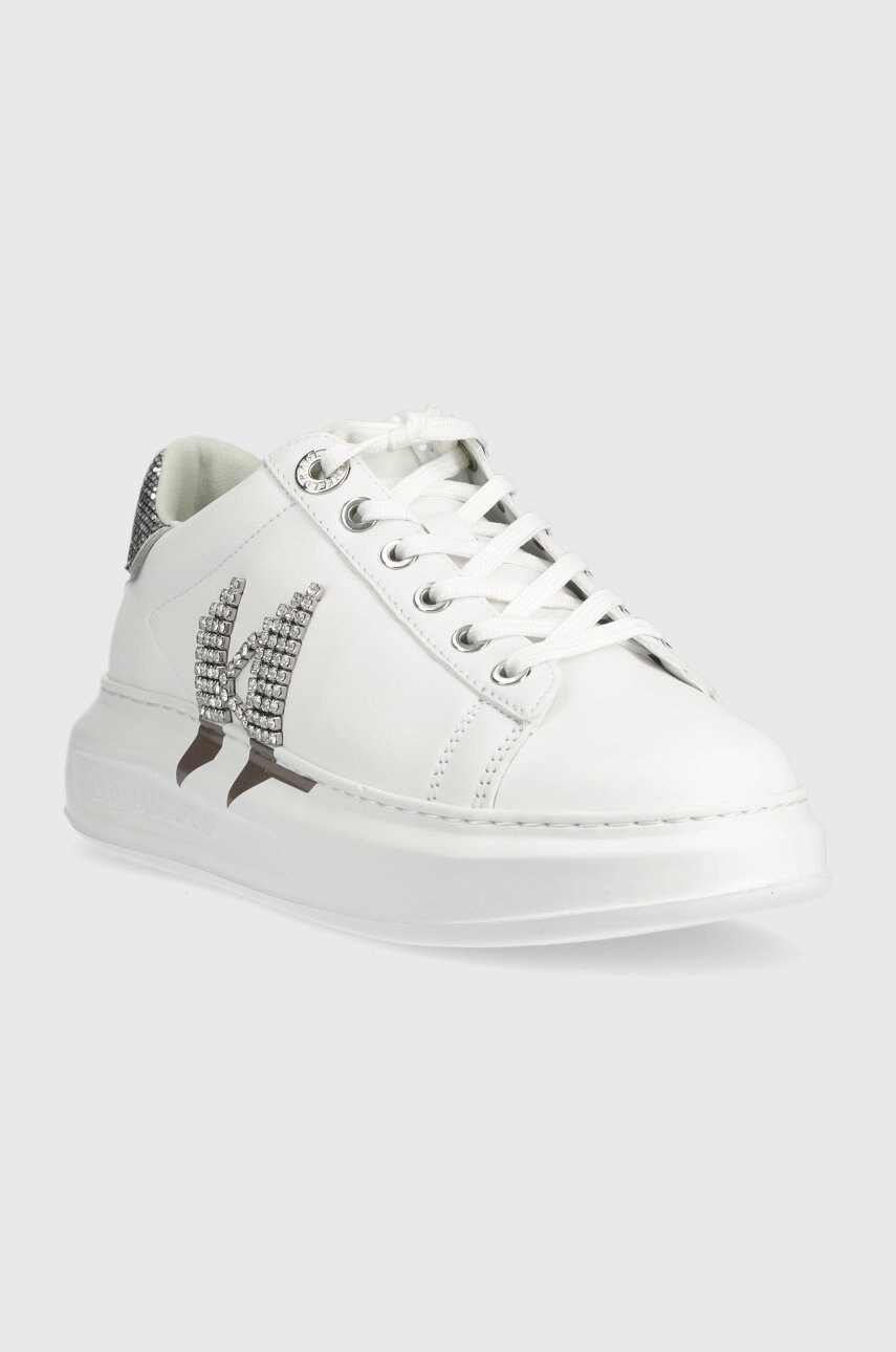 

Шкіряні кросівки Karl Lagerfeld KL62516D KAPRI колір білий
