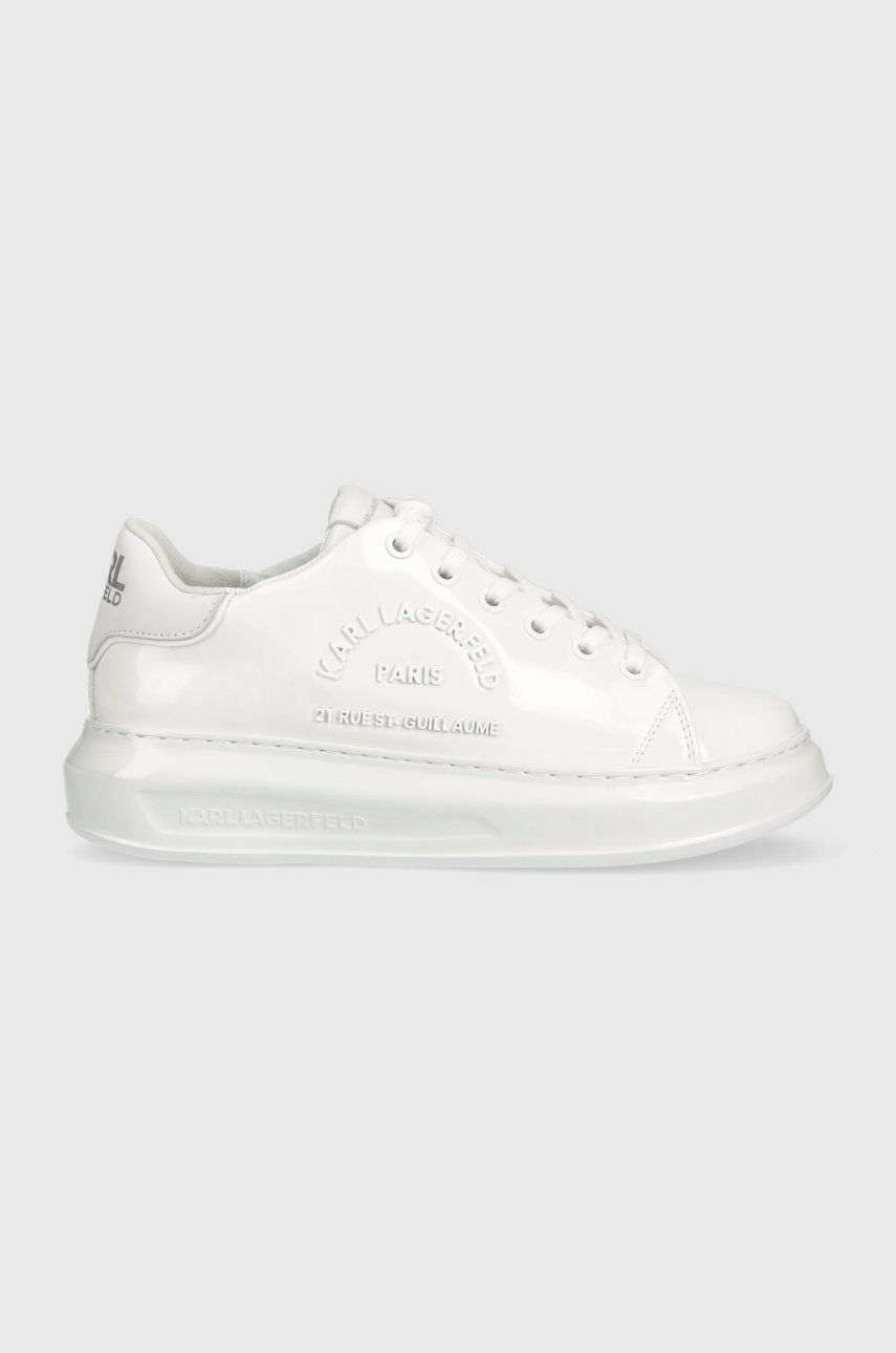 Karl Lagerfeld sneakers din piele KAPRI culoarea alb KL62539S