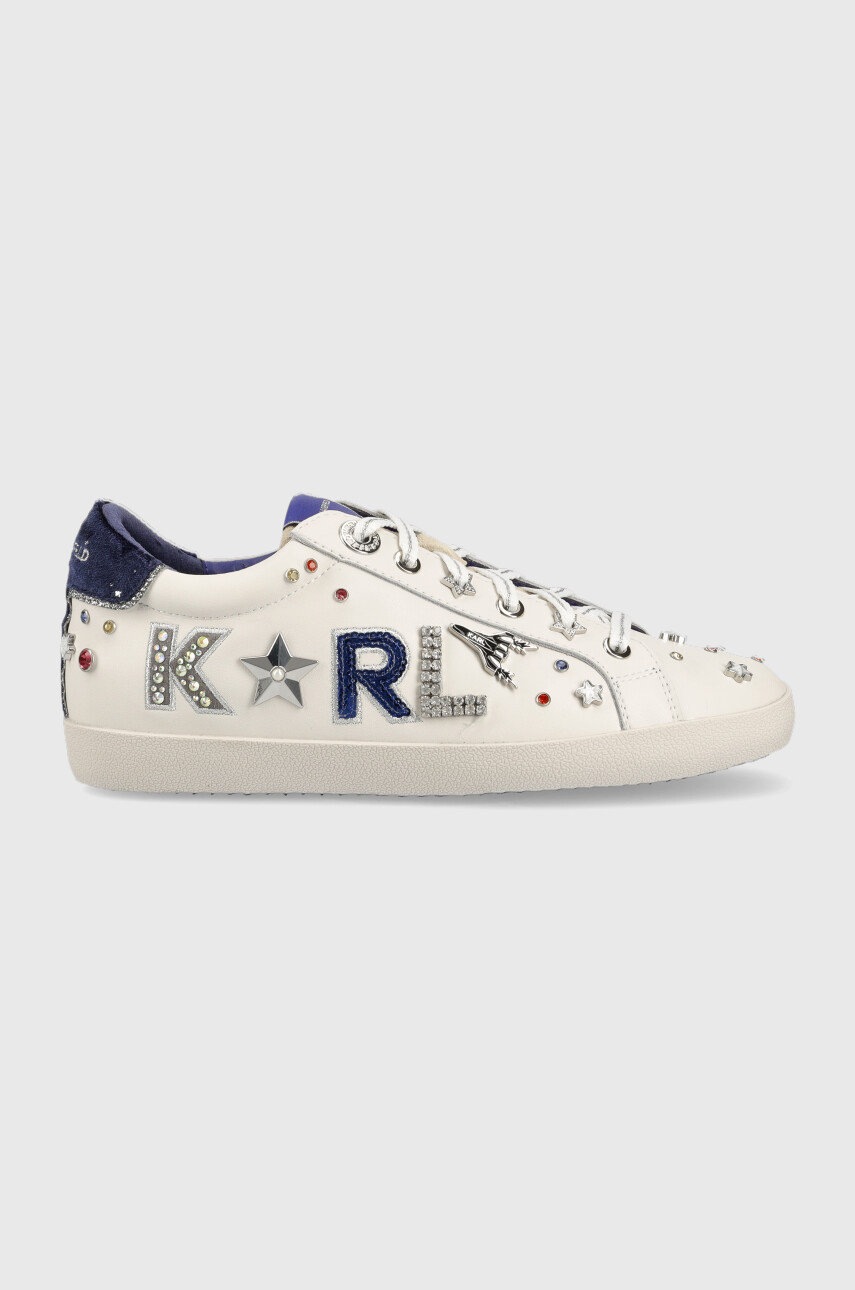 

Кожени маратонки Karl Lagerfeld KL60118 SKOOL в бяло, Бял