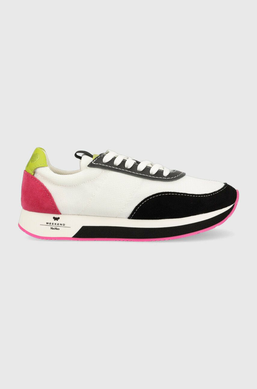 Sneakers boty Weekend Max Mara Raro 2357610132600 bílá barva - bílá -  Svršek: Textilní materiá