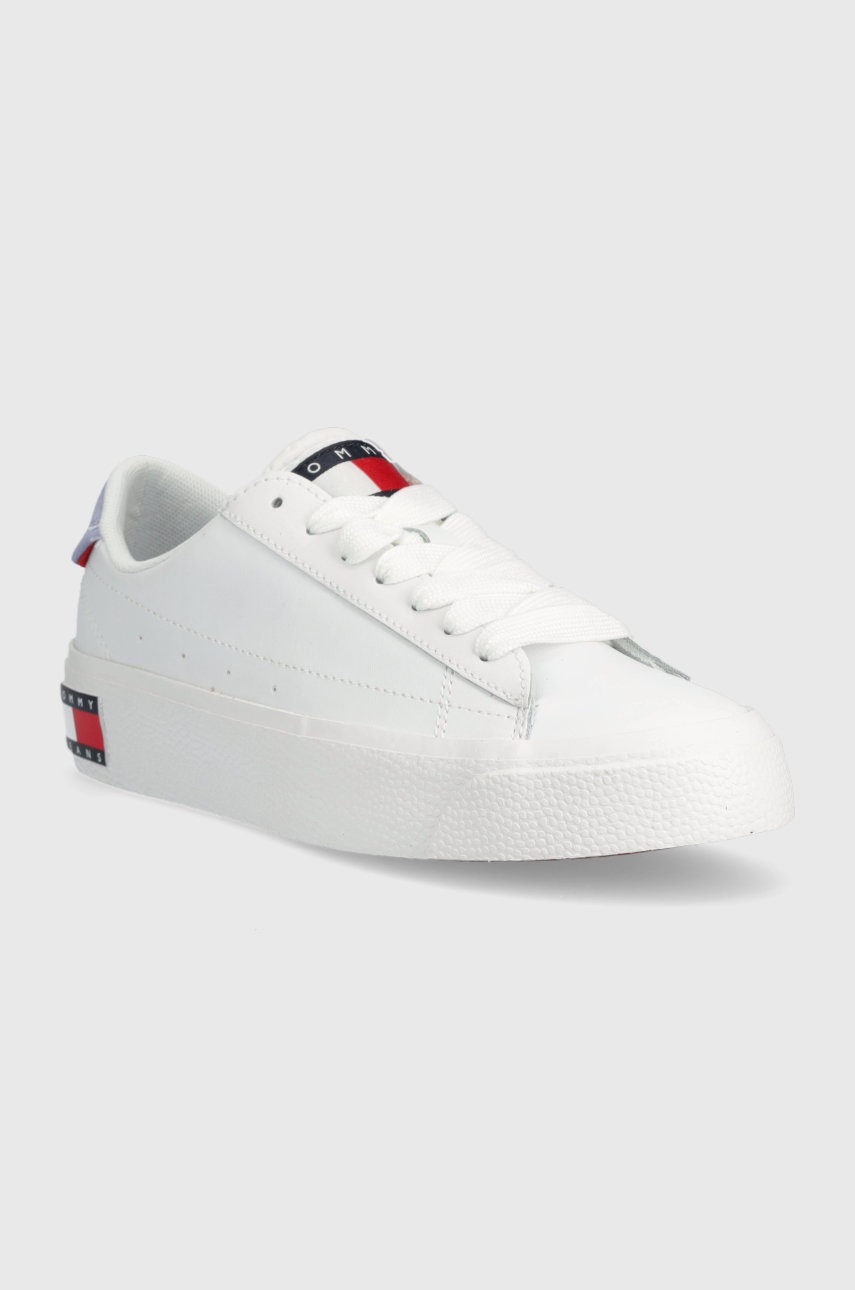 

Кожаные кроссовки Tommy Jeans NOLA PLATFORM цвет белый
