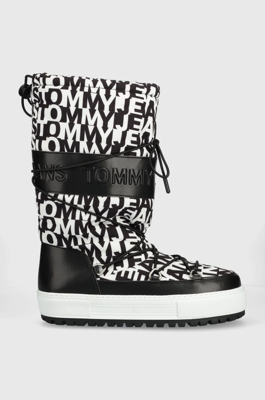 Tommy Jeans cizme de iarna EN0EN02163 TOMMY JEANS SNOWBOOT HIGH LOGO culoarea negru